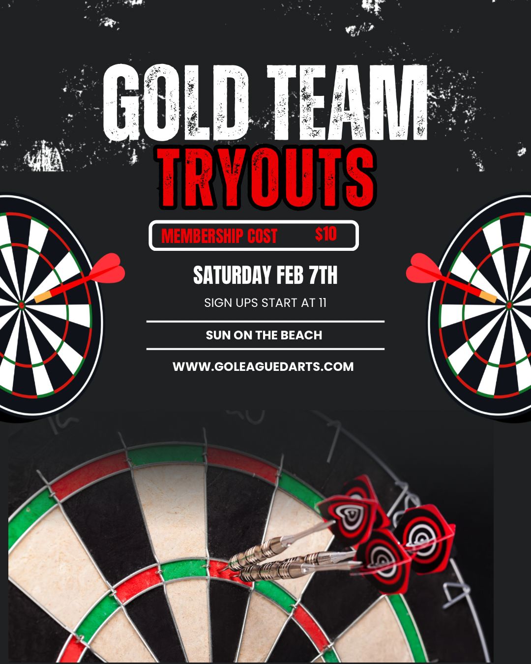 2026 GOLD State Team Tryout Flyer