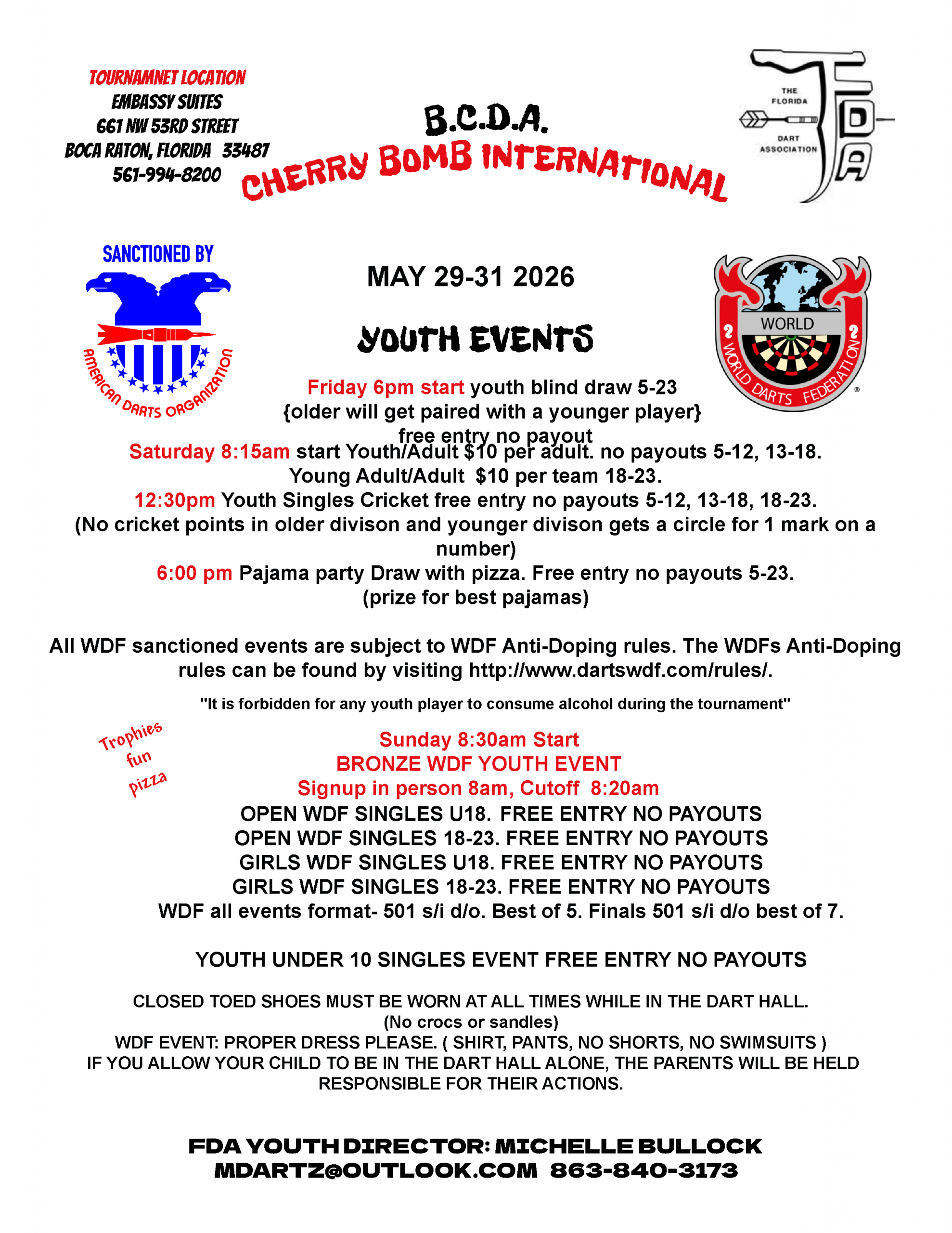 cherry bomb international youth tournament flyer