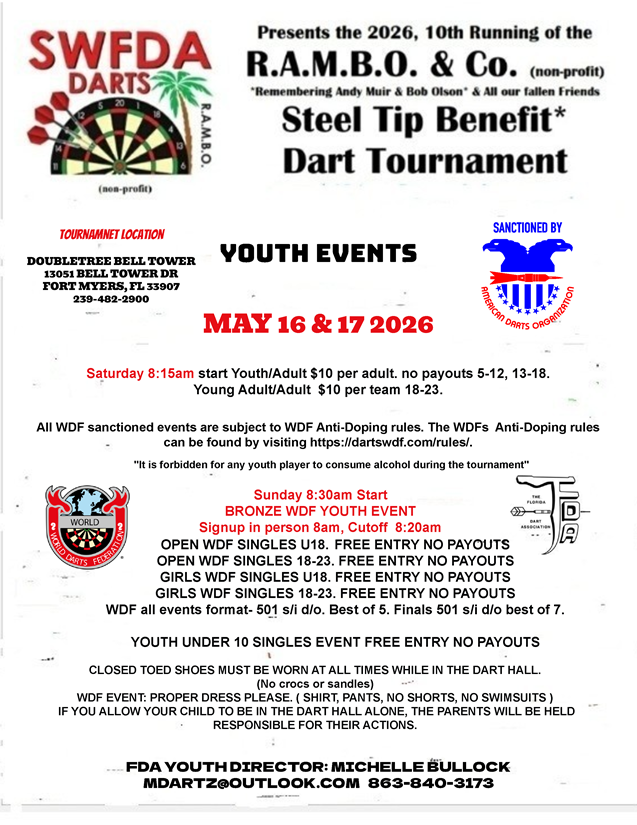 SWFDA RAMBO and Co Tournament Youth Flyer
